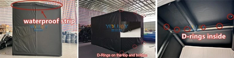 Detailed images of inflatable golf simulator building Detailed images of inflatable golf simulator building